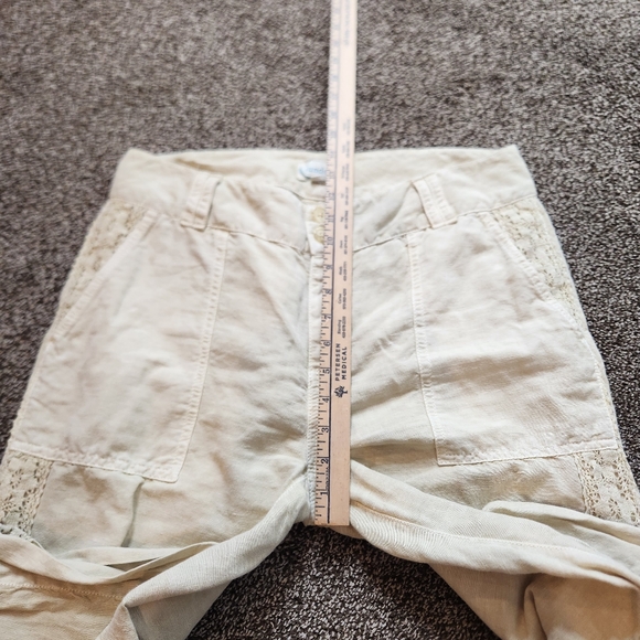 Sundance Organia Lace Linen Pants Size 10 - Picture 7 of 8